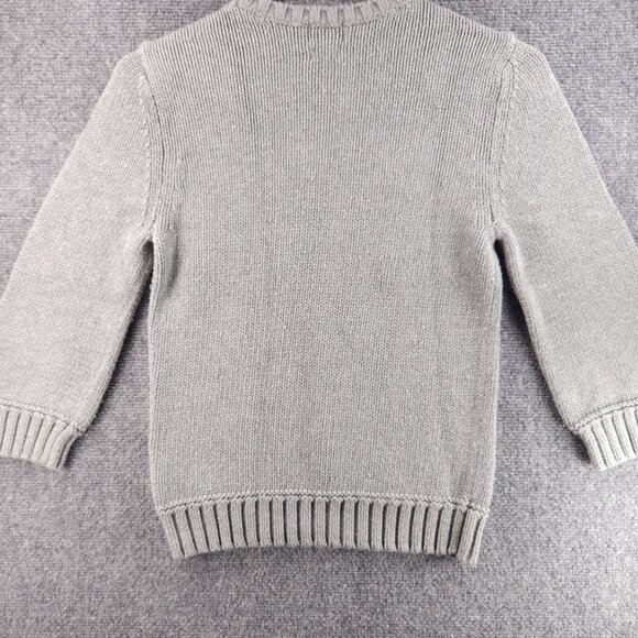 Ralph Lauren Flag Sweater USA Women Medium Gray Cotton Pullover Knit Graphic - Picture 11 of 12